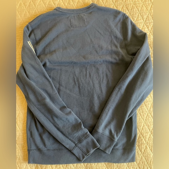 Abercrombie & Fitch Muscle '1892' Logo Fleece Sweatshirt in Blue Size L - Picture 4 of 4